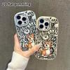 Phone Case: 2D flat design suitable for iPhone 18 17 16 15 14 13 Pro protective case, couple style, surprised orange cat, Christmas and Halloween gift