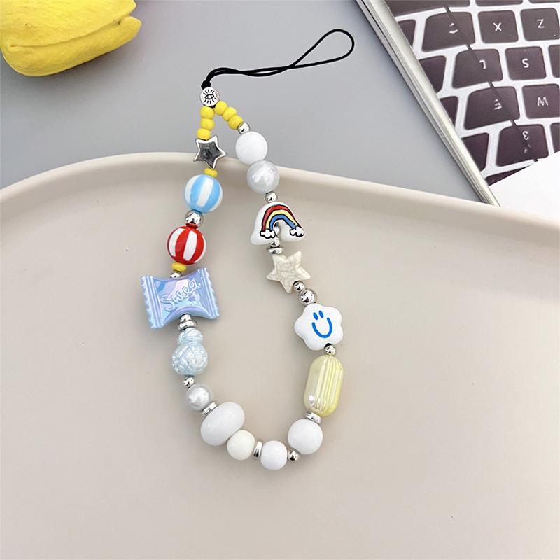 Korean Y2K Phone Lanyard Kawaii Heart Star Buttfly Style Phone Pendant Bear Sweet Cool Girl Phone Chain