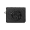 Blondie Encaixe Duplo G Fecho Porta-Cartões de Couro Porta-Cartões Feminino Preto 760317-AACP7-1000