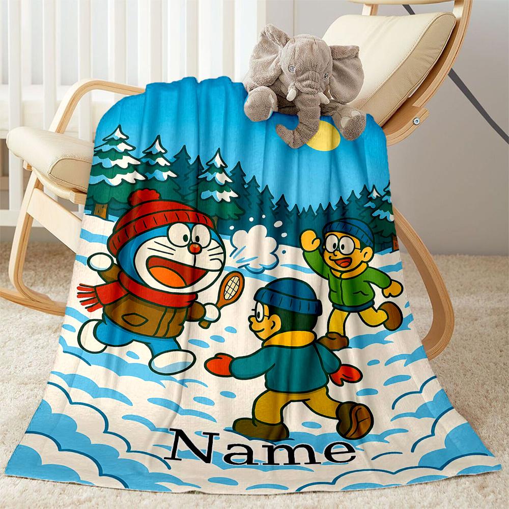 Doraemon Winter Adventure Blanket Comfortable Perfect for Sofa Picnics Bed Four Seasons Universal Warmthful Decor