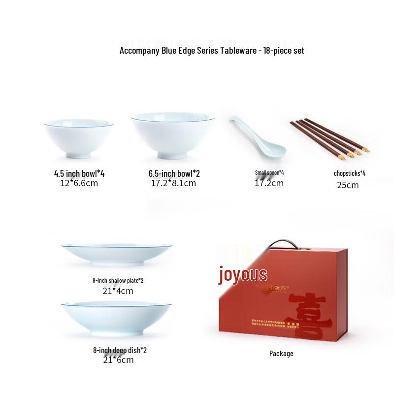 Jingdezhen Ceramic Shadow Green Tableware Set