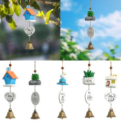 Cartoon Wind Chime Festival Gift Hanging Ornament Indoor/Outdoor Decor Home Decoration for Pathway Yard Balcony Study Bedroom