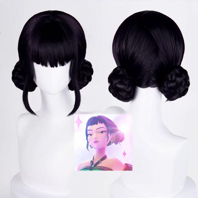 

Качественный костюм Руми для косплея в стиле K-pop, воительницы, парик, маскарадный костюм для девочки, подарок на день рождения, карнавал, выступление, комплект одежды. 140