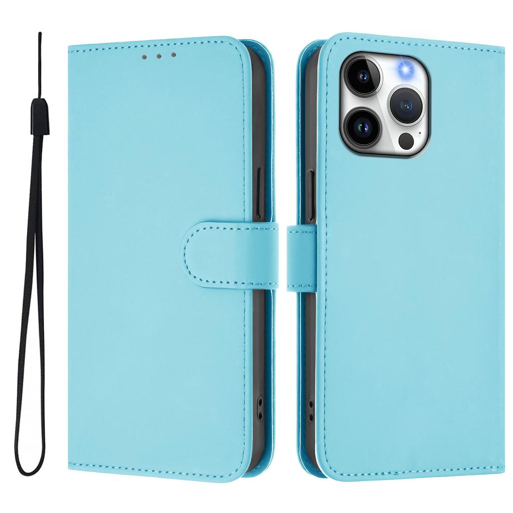 Pure Color PU Flip Leather Case Pouch Bag for iPhone 15/16/16 Pro/16 Plus, for iPhone 16 Promax Credit Card Cases Cover