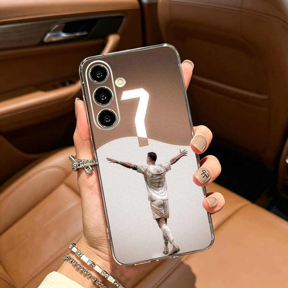 C-R-7 R-Ronaldo Clear Phone Case for Samsung Galaxy A71, A70, A52, A51, A40, A30