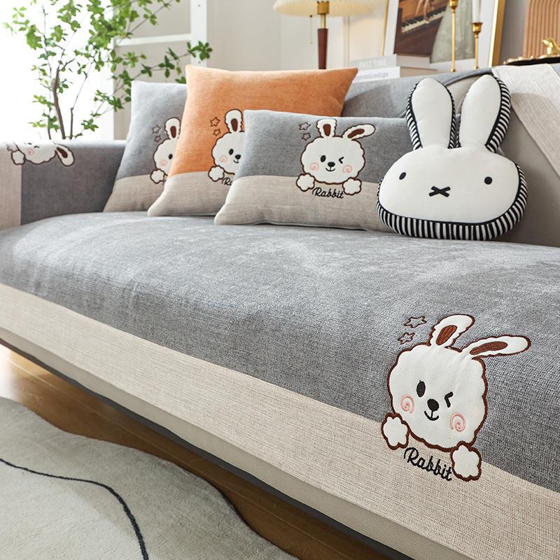 Chenille Sofa Cushion Four Seasons Universal Backrest Towel Cover Cloth Non-Slip Seat Cushions Simple Modern Sofa Cover All Inclusive