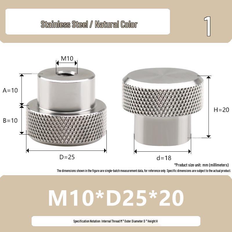 Hongkangming Stainless Steel Knurled Hand-Twist Nut for M3-M12.