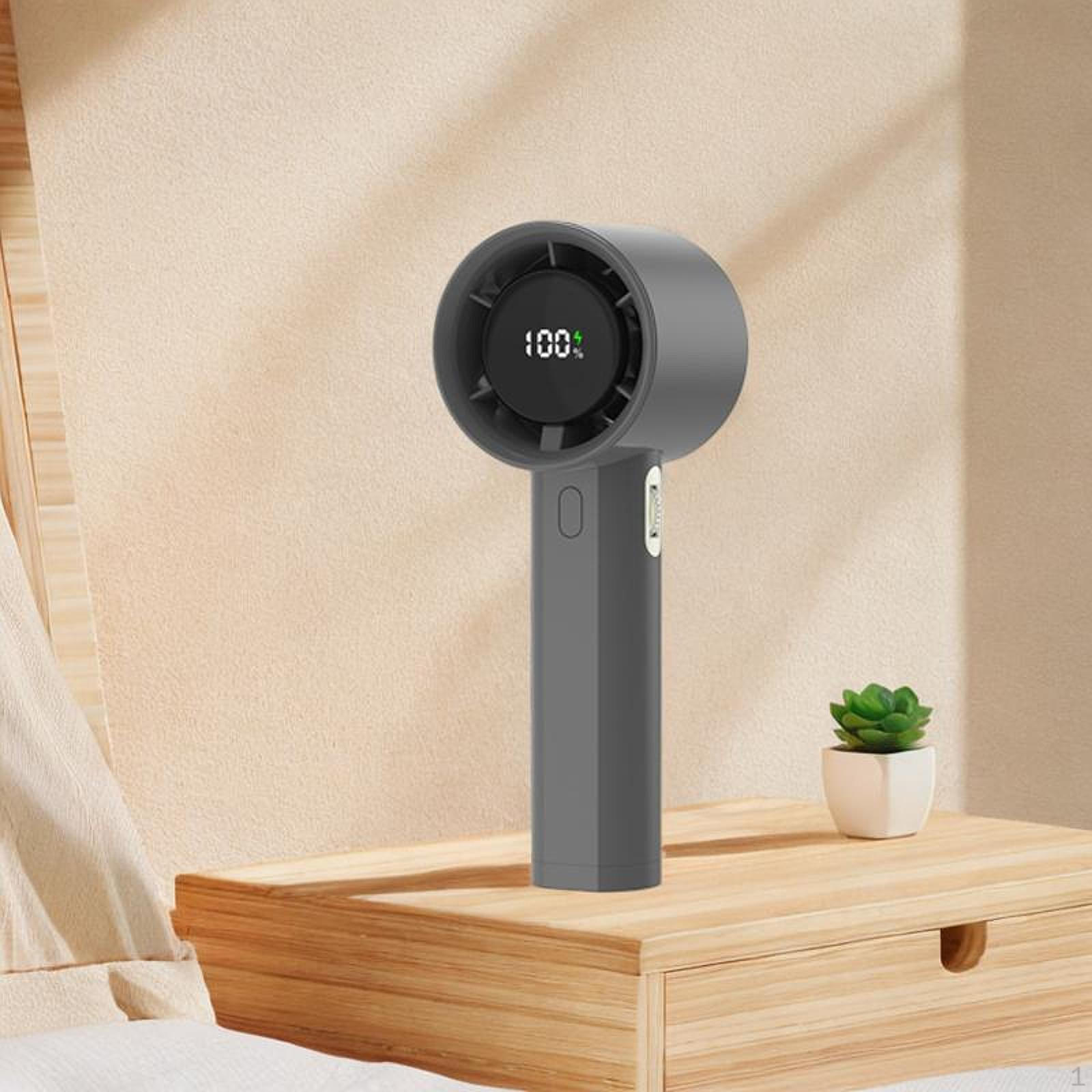 

100 скоростей регулируемый мини-вентилятор, персональный небольшой настольный USB-перезаряжаемый ручной вентилятор для серый