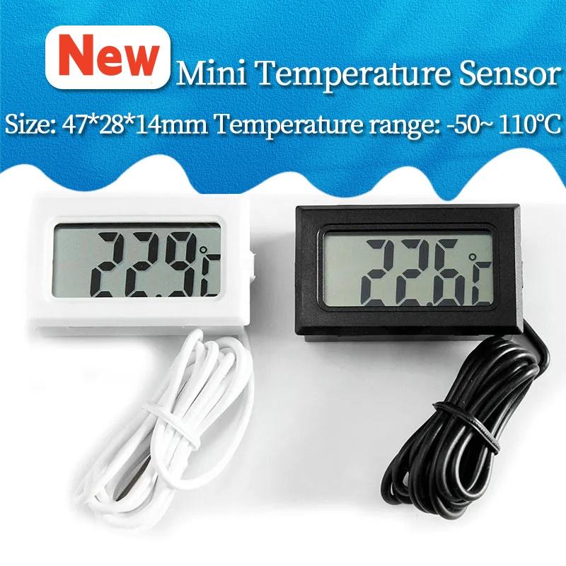 Mini LCD digital thermometer used for freezer temperature - 50-110℃ refrigerator thermometer indoor and outdoor waterproof probe