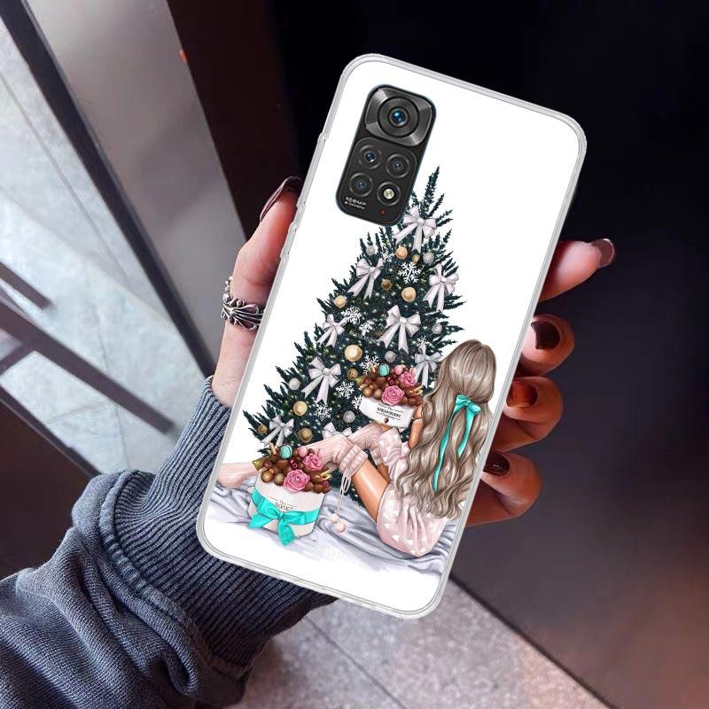 Christmas Girls Tree Gift Phone Case For Xiaomi Redmi Note 10 11 12 13 14 15 Pro Plus 11S 12S 14S 11T 11E 10S Soft TPU Back Cove
