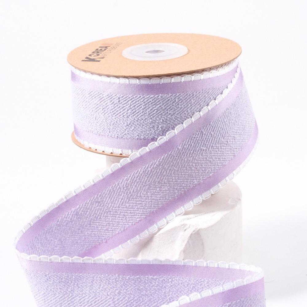 

10yards Crafts Supplies 38MM Twill Ribbon Wave Lace DIY Crafts Lace Edge Ribbon Buffing Edge Bows Ribbon Gift Wrapping L фиолетовый