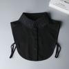 New Ruffle Detachable Collars For Women Tie Vintage White Black Fake Collar Lady Lace False Collar Shirt Lapel Blouse Top Women