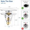 Washbasin Leak Plu-g Pop-Up Sink Stopper Sink Drain Valve Kitchen Filter Drain Valve Press Type Deodorizing Filter Plu-g