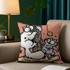 KawaiiS-Simons Cat B Cushion Cover Pillow Case Pillowcase Anti-dustmite Pillow Invisible zipper silky short plush Sofa cushion