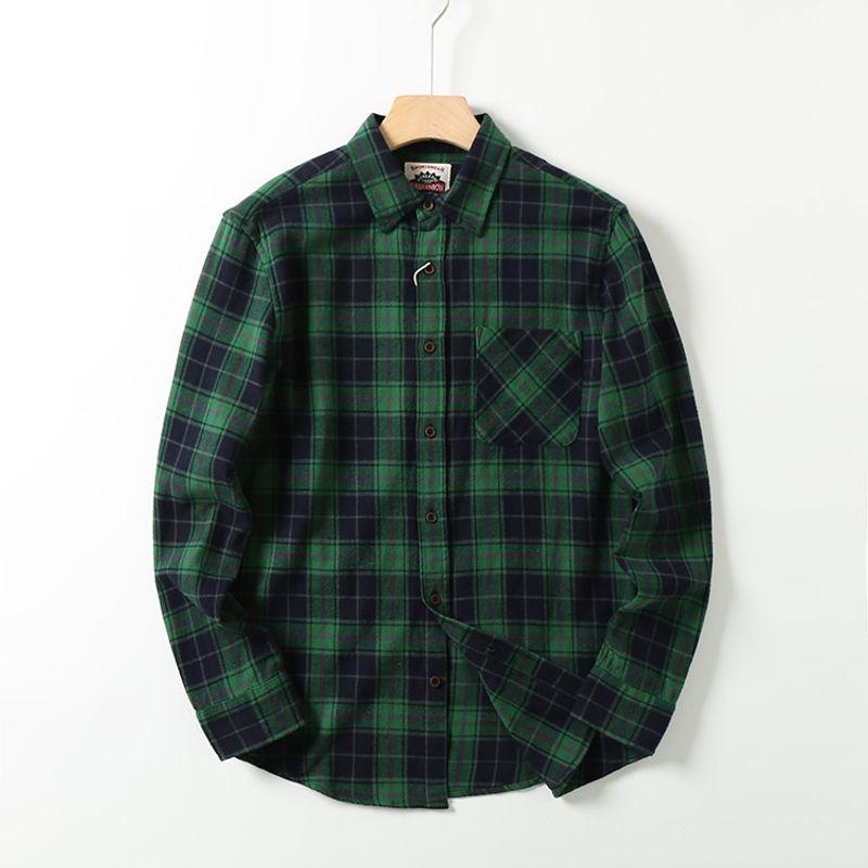 Factory Leftover Stock Classic Plaid Casual Long-Sleeve Shirt