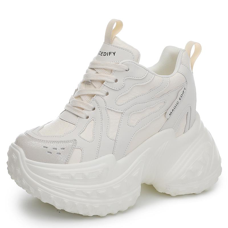 Inner height increase 12 new breathable dad shoes thick-soled mesh small sports and leisure shoes A