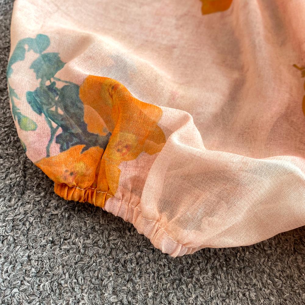 Осеннее винтажное женское длинное платье в стиле пэчворк с цветочным принтом — фото 12