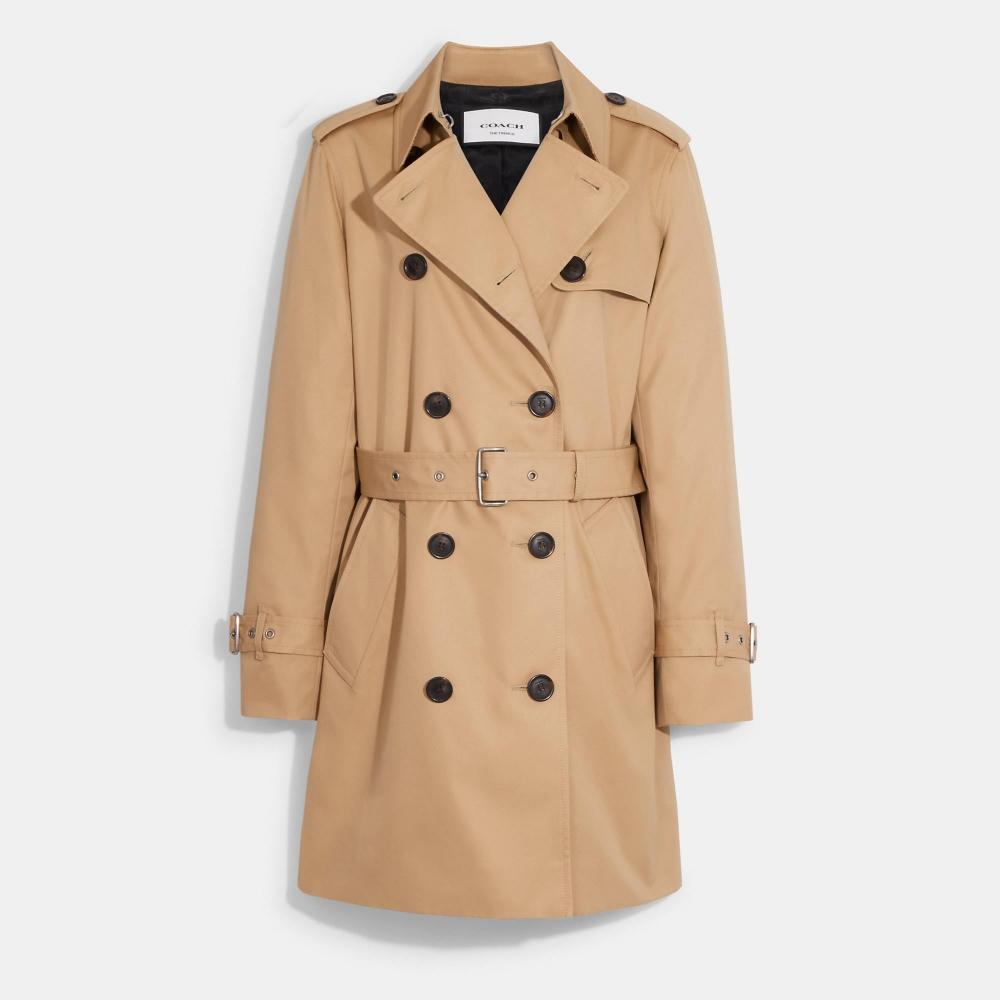 

Тренч Coach Solid Mid Trench классический хаки