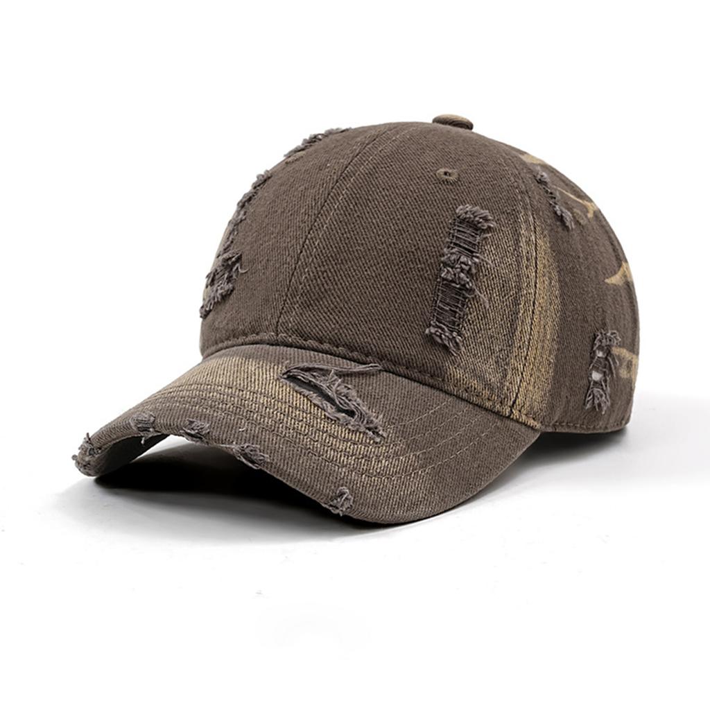 Unisex Washed Gradient Perforated Baseball Cap With Soft Top And Sun Visor