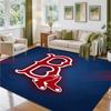 Boston Red Sox Design Crystal Velvet Rug Soft Decorative Mat for Bedroom Entrance