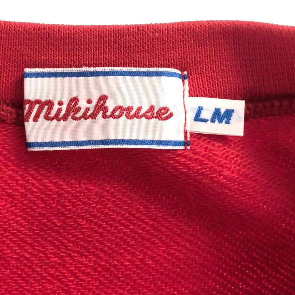 MIKIHOUSE Made In Japan Logo Patch Long Sleeve Sweat Trainer LM Red Men's Used
