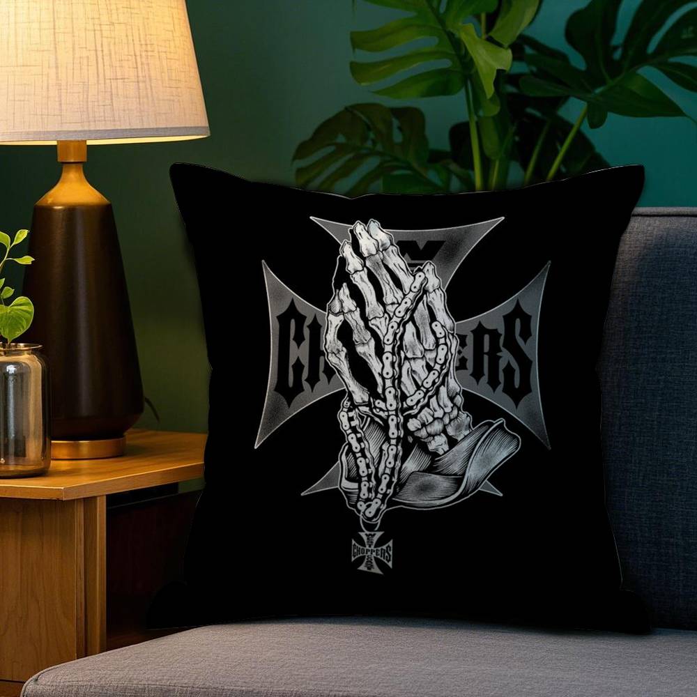 WWest Coast CChoppers Pillow Case Plush Fabric Soft Double Sided Print Sofa Cushion Cover Throw Pillow Covers