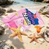 Custom Name Personalized Peppa Pig Print Beach Towel, for Trip Camping Beach Party Home Decor, Birthday Gift for Family & Friends