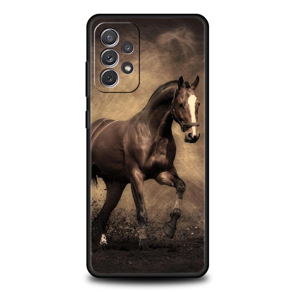 Running Horse Animal Phone Case For Samsung Galaxy A55 A53 A51 A35 A33 5G A31 A25 A23 A21s A15 A13 A73 A71 A05s A03s S8 S9 Cover