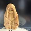 Halloween Ghost Sculpture Creepy Wood Carving Ghost Statue Figurine Table Sign Home Office Desktop Decoration Ornament