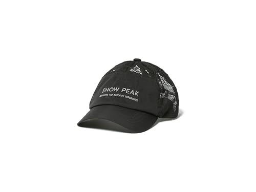 Snow Peak Six Panels Mesh Cap AC-25SU020, Headwear, Cap, Hat, Men's/Women's, Black 2