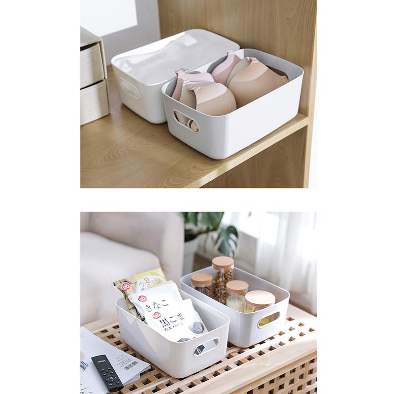Storage Organizer Box Desktop Cosmetics Storage Sundries Organizer Storage Basket Plastic Snacks Home Kitchen Storage Box