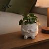 Desktop Bloempot 3D Geprint Gezicht Plantenbak Pot Decoratief voor Binnen Buiten