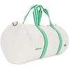 Adidas Originals 29L Letter Logo Color Block Design Polyester Canvas Travel Bag Unisex Bags White Green JN1980