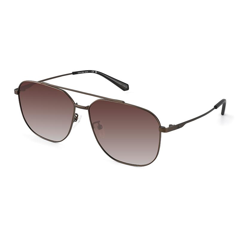 Calvin Klein Polarized Double Beam Aviator Style Driving Sunglasses Unisex sunglasses Metallic Irregular-Shape CKJ26219SPLB