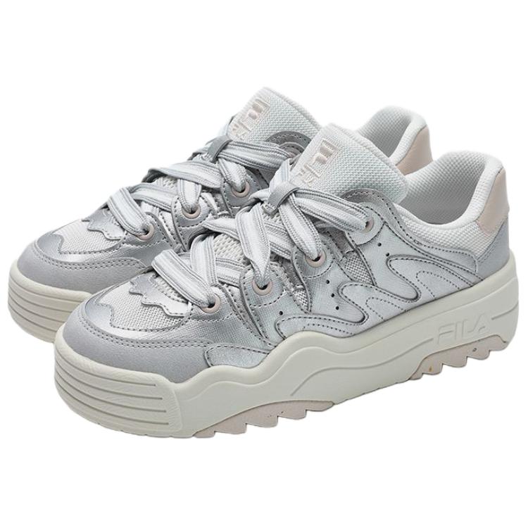 New FILA Rosetta Low Top Skateboard Shoes Women's Silver F12W521217FSO