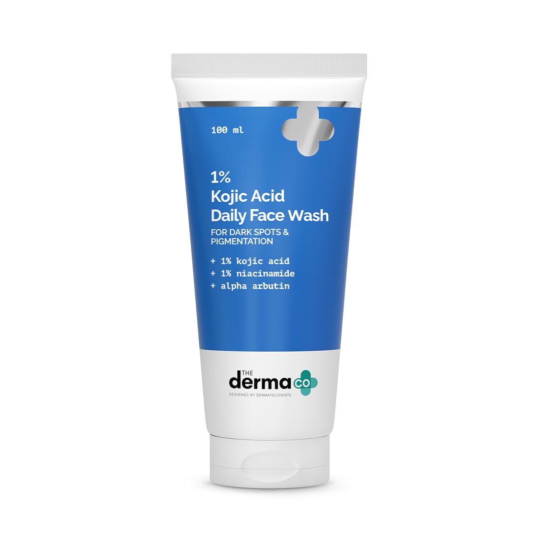 

The Derma Co 1% Kojic Acid Face Wash | With Niacinamide & Alpha Arbutin | Reduces Dark Spots, Pigmentation & Blemishes | Cleanses & Brightens Ski