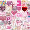 50/100/200 Pink Bible Christian Cartoon Stickers Jesus Loves You Graffiti Stickers Water Bottle Notebook Phone Stickers