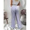 DAFIFY Women's Fashion Casual Stripe Print High Waist Trousers Pants & Capris