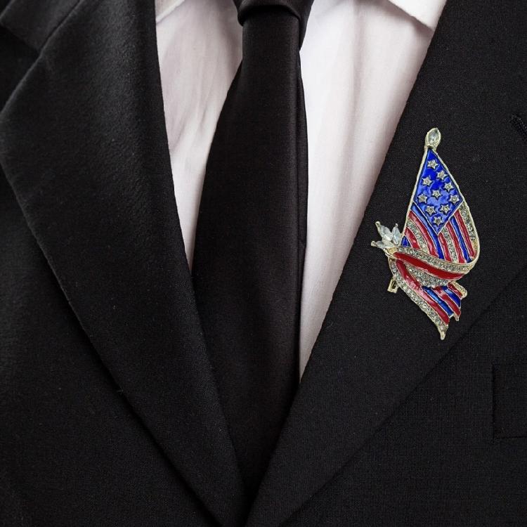 Patriotic Pin Trendy Flag Designs Alloy Metal Brooch Jewelry Accessory For Clothing Bags Friendship