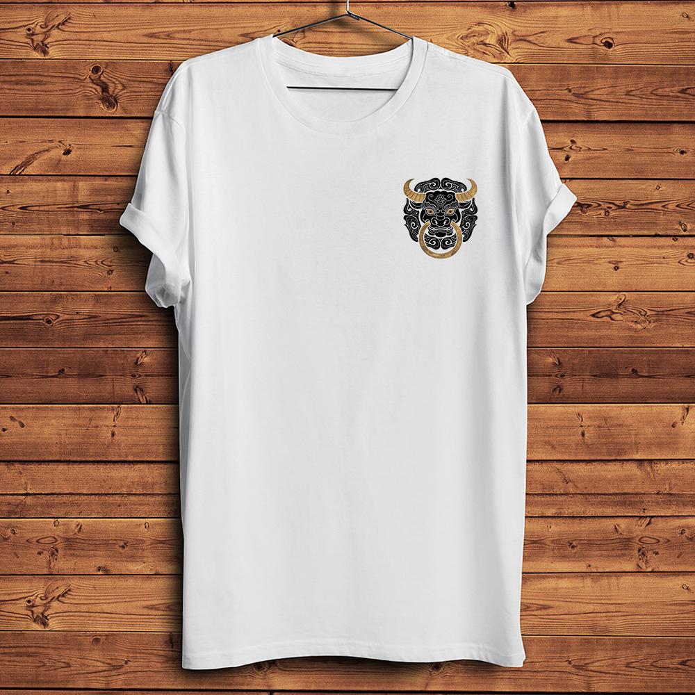 Chinese Ancient Guardian TotemCattle Head Knockerholde Funny Vintage TShirtCasual Unisex Tshirtnocracking Breathable Print