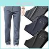 Mens Summer Casual Pants With Elastic Waist And Stretch Fabric For Business Casual Wear