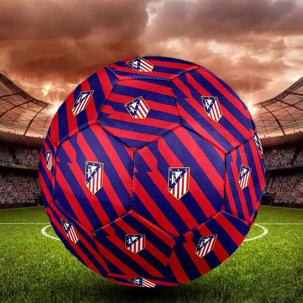 Pallone da Calcetto Indoor Club Atlético de Madrid Colorato Per Tutte le Età Cucito a Macchina PVC Pronto per la Competizione Resistente Alto Rimbalzo