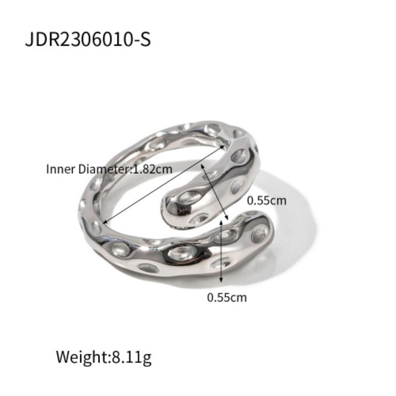 Stainless Steel Exaggerated Opening Ring, High-end Finger Ring, Titanium Steel Hand Accessory