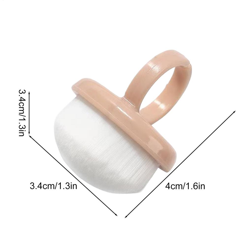 Fingerring-Reinigungsbürste Fingerring-Nagelstaubbürste für Nagel und Zehennagel Weiche Maniküre-Staubwischer-Werkzeuge für Zuhause Salon Innenbereich