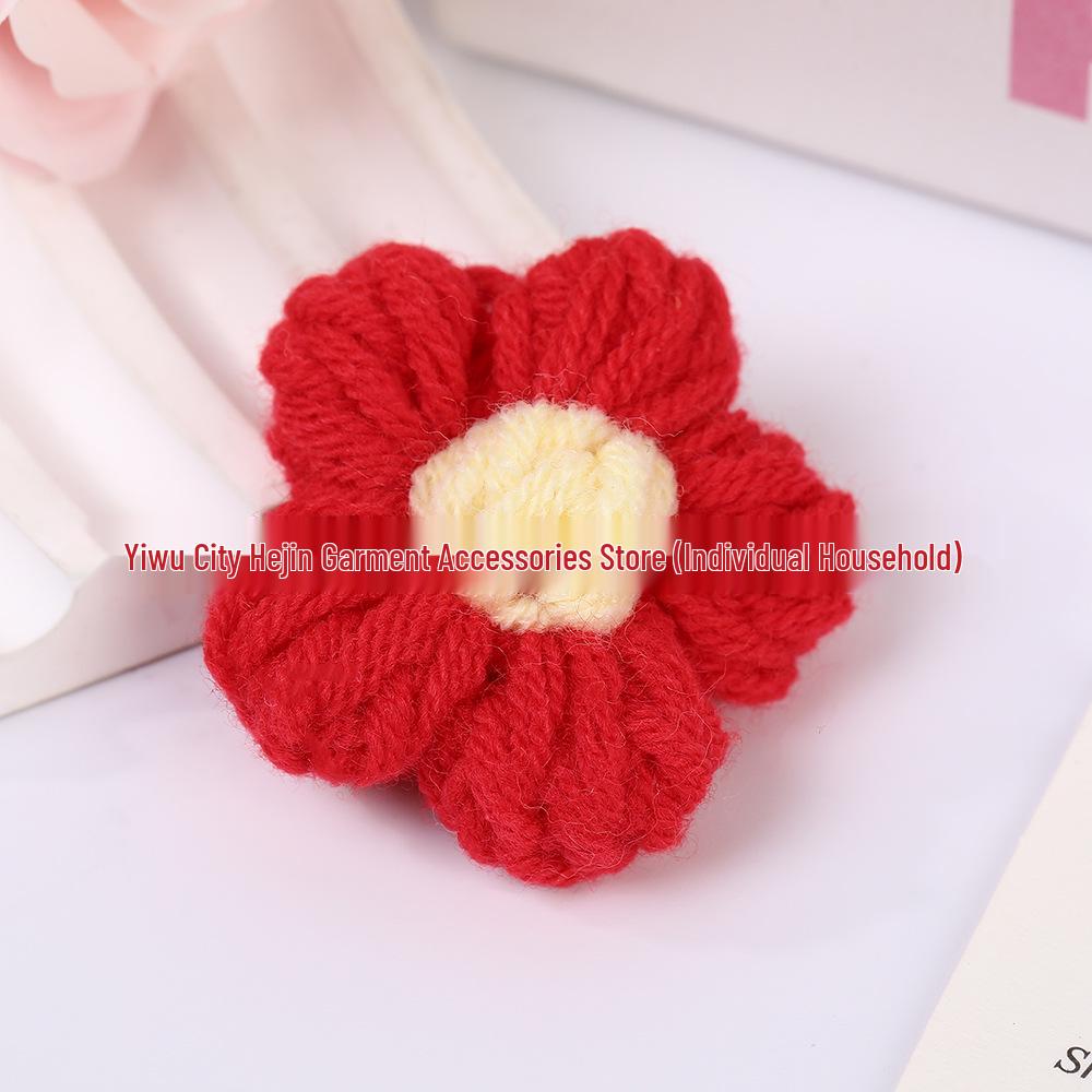 DIY Yarn Flowers: Handmade Knitted Crochet Puff Flower Accessories for Teacher's Day