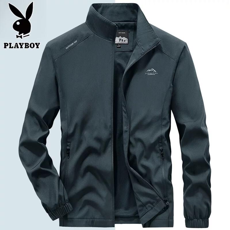 Playboy Men's Stand Collar Casual Jacket