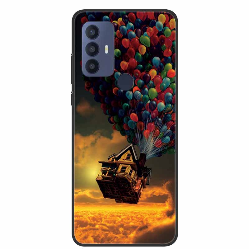 For TCL 30 SE Case Soft Silicone Marble TPU Black Cover for TCL 305 306 30SE 6.52'' Phone Back Cases for TCL30SE 6165H Coque New