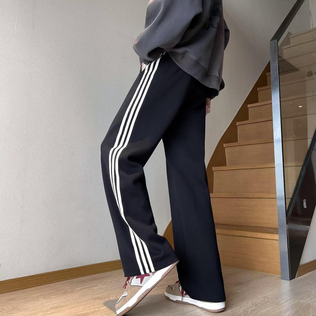 Men's Autumn/Winter Three-Stripe Loose Sweatpants – Trendy, Retro, Heavyweight Casual Pants
