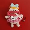 Cartoon Crochet Keychains Handmaking Knitting Doll Jewelry Gift Sausage Mouth Doll  Car Keys Holder