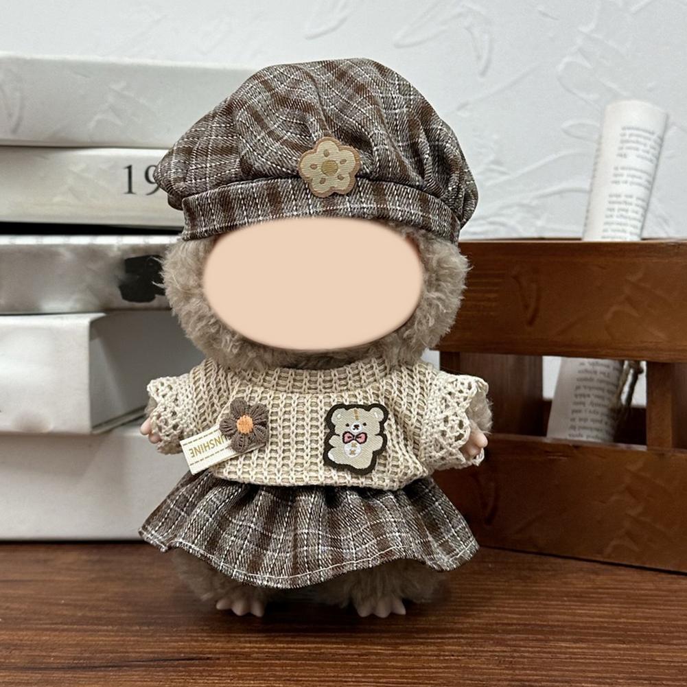 Mini Doll's Clothes Outfit Accessories For 15-17cm Labubu Cotton Doll Replacement Suit Clothing Changing Clothes Gifts